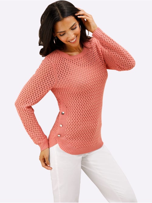 Pull Ajouré Motif Ajouré Léger - Taille Standard - Moda Vilona - Kiabi