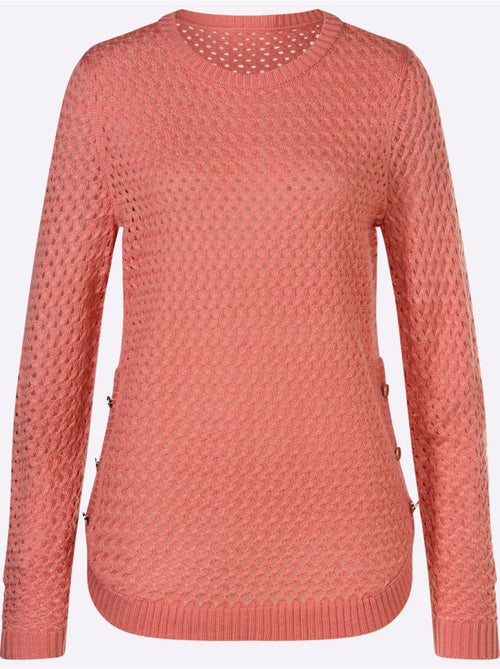 Pull Ajouré Motif Ajouré Léger - Taille Standard - Moda Vilona - Kiabi