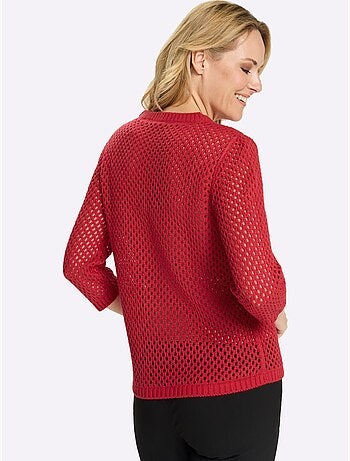Pull Ajouré Motif Ajouré Léger - Taille Standard - Moda Vilona