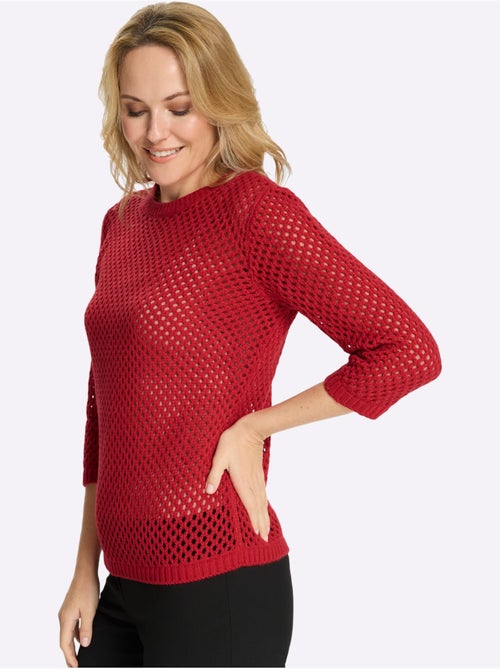 Pull Ajouré Motif Ajouré Léger - Taille Standard - Moda Vilona - Kiabi