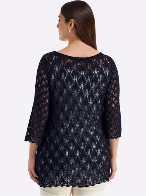 Pull Ajouré Motif Ajouré Transparent Discret - Taille Standard - Sheego - Kiabi