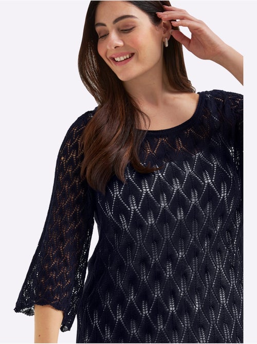 Pull Ajouré Motif Ajouré Transparent Discret - Taille Standard - Sheego - Kiabi