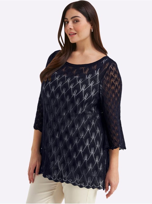 Pull Ajouré Motif Ajouré Transparent Discret - Taille Standard - Sheego - Kiabi