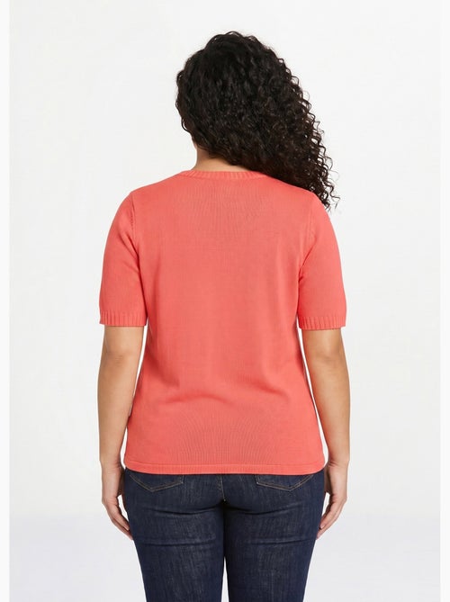 Pull ajouré perlé manches courtes - Afibel - Kiabi