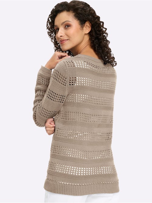Pull Ajouré Pur Coton - Taille Standard - Helline - Kiabi Pull Ajouré Pur Coton - Taille Standard - Helline - Kiabi