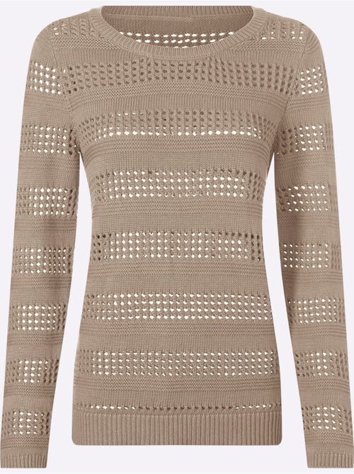 Pull Ajouré Pur Coton - Taille Standard - Helline - Kiabi Pull Ajouré Pur Coton - Taille Standard - Helline - Kiabi