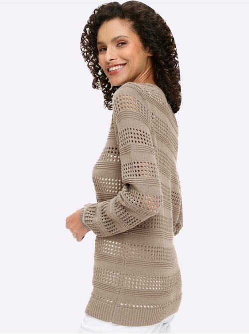 Pull Ajouré Pur Coton - Taille Standard - Helline - Kiabi Pull Ajouré Pur Coton - Taille Standard - Helline - Kiabi