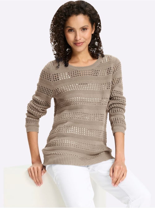 Pull Ajouré Pur Coton - Taille Standard - Helline - Kiabi Pull Ajouré Pur Coton - Taille Standard - Helline - Kiabi