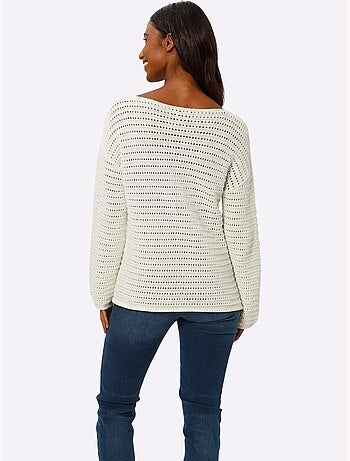 Pull Ajouré Pur Coton - Taille Standard - Helline