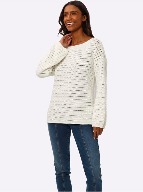 Pull Ajouré Pur Coton - Taille Standard - helline - Kiabi