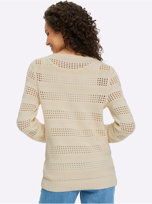 Pull Ajouré Pur Coton - Taille Standard - Helline - Kiabi Pull Ajouré Pur Coton - Taille Standard - Helline - Kiabi