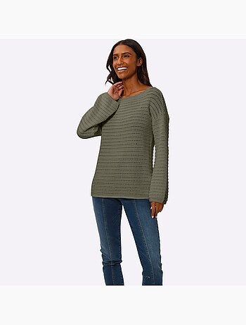 Pull Ajouré Pur Coton - Taille Standard - helline