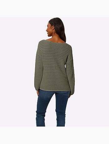 Pull Ajouré Pur Coton - Taille Standard - helline