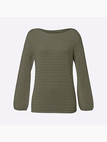 Pull Ajouré Pur Coton - Taille Standard - helline