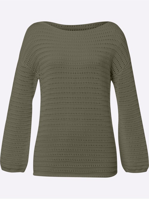 Pull Ajouré Pur Coton - Taille Standard - helline - Kiabi