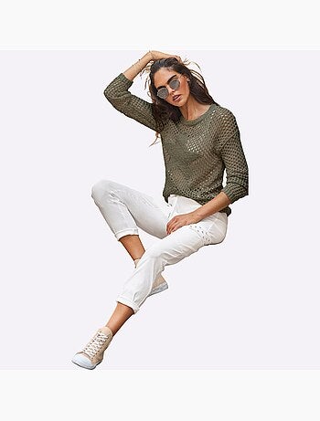 Pull Ajouré Pur Coton - Taille Standard - helline