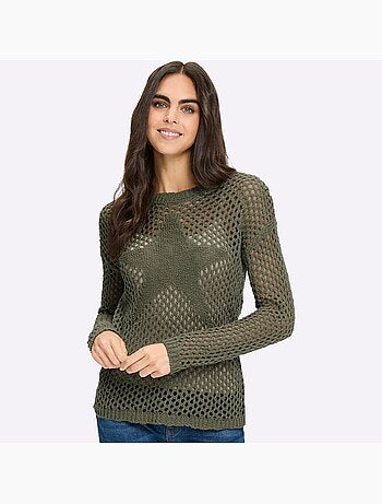 Pull Ajouré Pur Coton - Taille Standard - helline