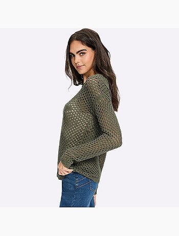 Pull Ajouré Pur Coton - Taille Standard - helline