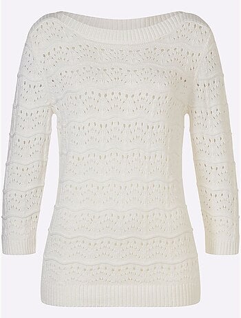 Pull Ajouré Pur Coton - Taille Standard - Moda Vilona