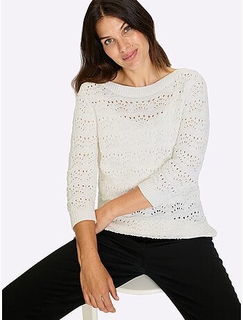 Pull Ajouré Pur Coton - Taille Standard - Moda Vilona