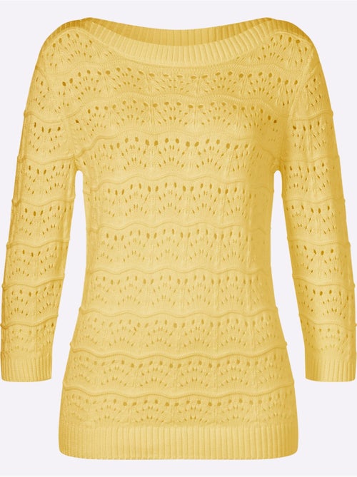 Pull Ajouré Pur Coton - Taille Standard - Moda Vilona - Kiabi Pull Ajouré Pur Coton - Taille Standard - Moda Vilona - Kiabi