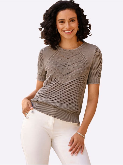 Pull Ajouré Pur Coton - Taille Standard - Witt - Kiabi