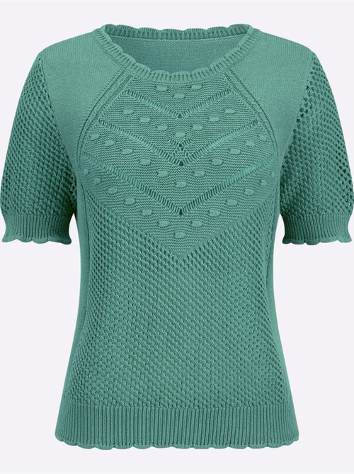 Pull Ajouré Pur Coton - Taille Standard - Witt - Kiabi Pull Ajouré Pur Coton - Taille Standard - Witt - Kiabi