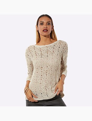 Pull Ajouré Superbe Motif Ajouré - Taille Standard - helline