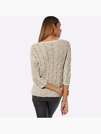 Pull Ajouré Superbe Motif Ajouré - Taille Standard - helline
