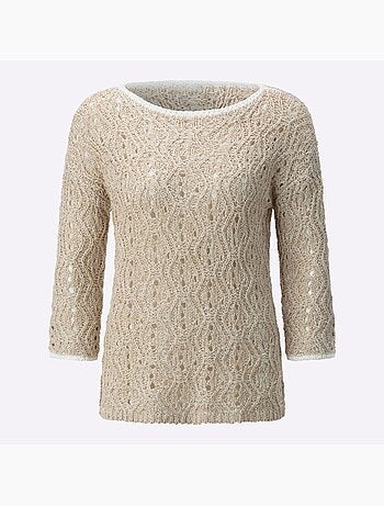 Pull Ajouré Superbe Motif Ajouré - Taille Standard - helline