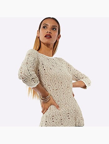 Pull Ajouré Superbe Motif Ajouré - Taille Standard - helline