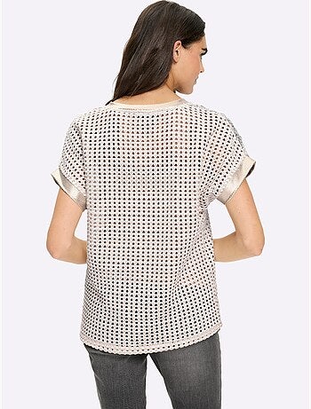 Pull Ajouré Superbe Motif Ajouré - Taille Standard - Helline