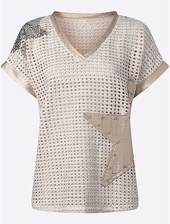 Pull Ajouré Superbe Motif Ajouré - Taille Standard - Helline