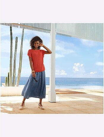 Pull ajouré superbe motif ajouré - taille standard - helline