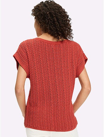 Pull ajouré superbe motif ajouré - taille standard - helline