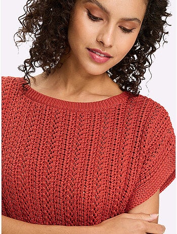 Pull ajouré superbe motif ajouré - taille standard - helline