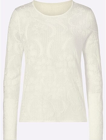 Pull Ajouré Superbe Motif Ajouré - Taille Standard - Moda Vilona