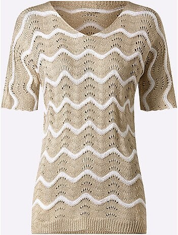 Pull Ajouré Tricot Ajouré - Taille Standard - Helline