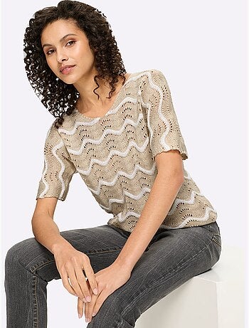 Pull Ajouré Tricot Ajouré - Taille Standard - Helline