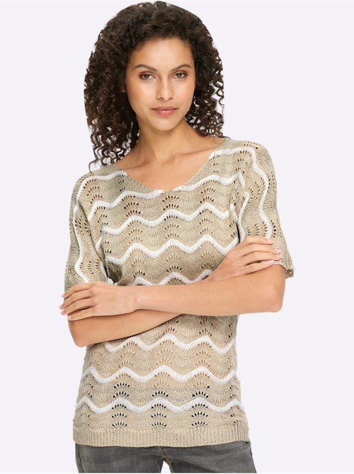 Pull Ajouré Tricot Ajouré - Taille Standard - Helline - Kiabi Pull Ajouré Tricot Ajouré - Taille Standard - Helline - Kiabi