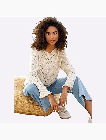 Pull Ajouré Tricot Ajouré - Taille Standard - helline