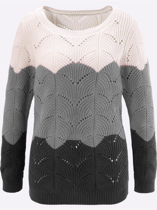 Pull Ajouré Tricot Ajouré - Taille Standard - Moda Vilona - Kiabi Pull Ajouré Tricot Ajouré - Taille Standard - Moda Vilona - Kiabi