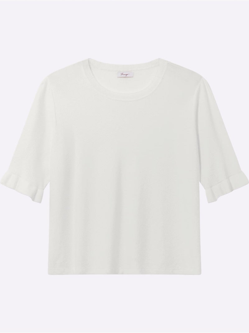 Pull Ajouré Tricot Ajouré - Taille Standard - Sheego Ecru - Kiabi