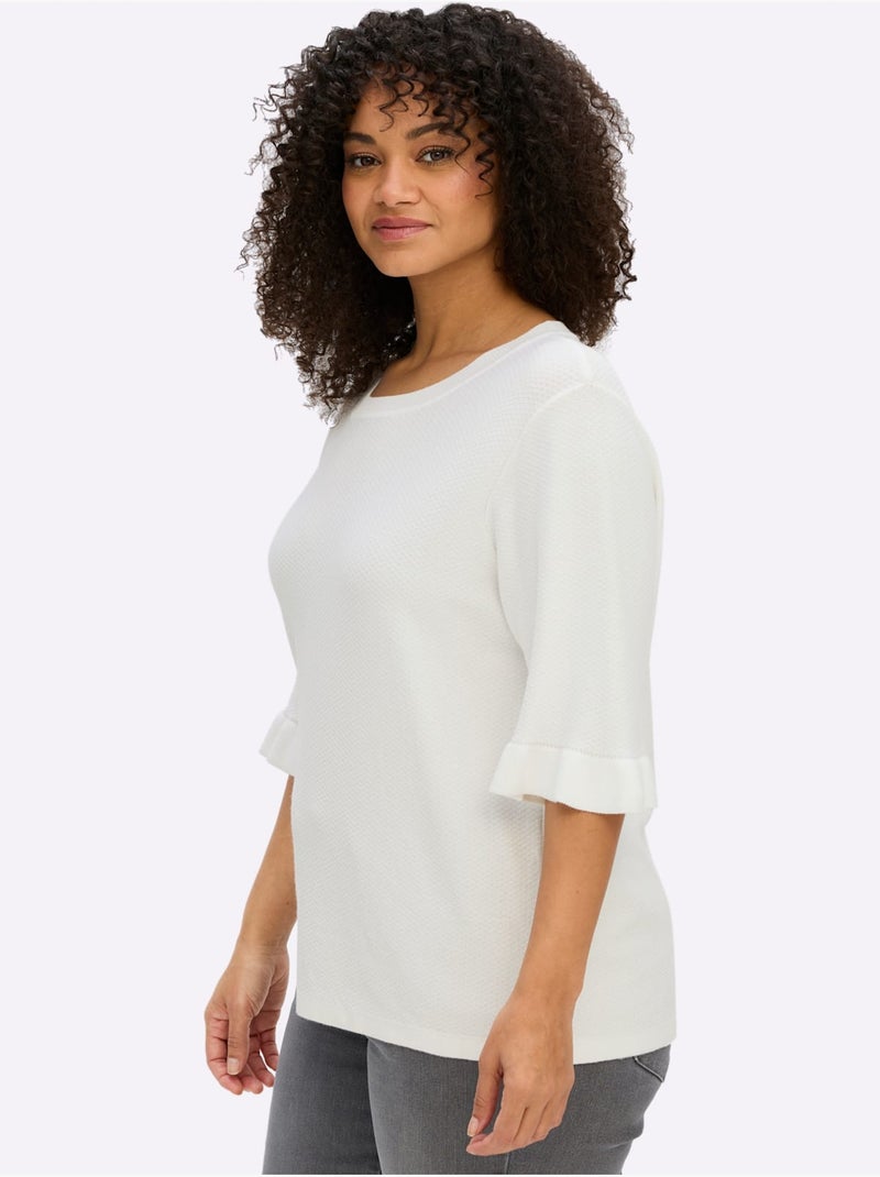 Pull Ajouré Tricot Ajouré - Taille Standard - Sheego Ecru - Kiabi