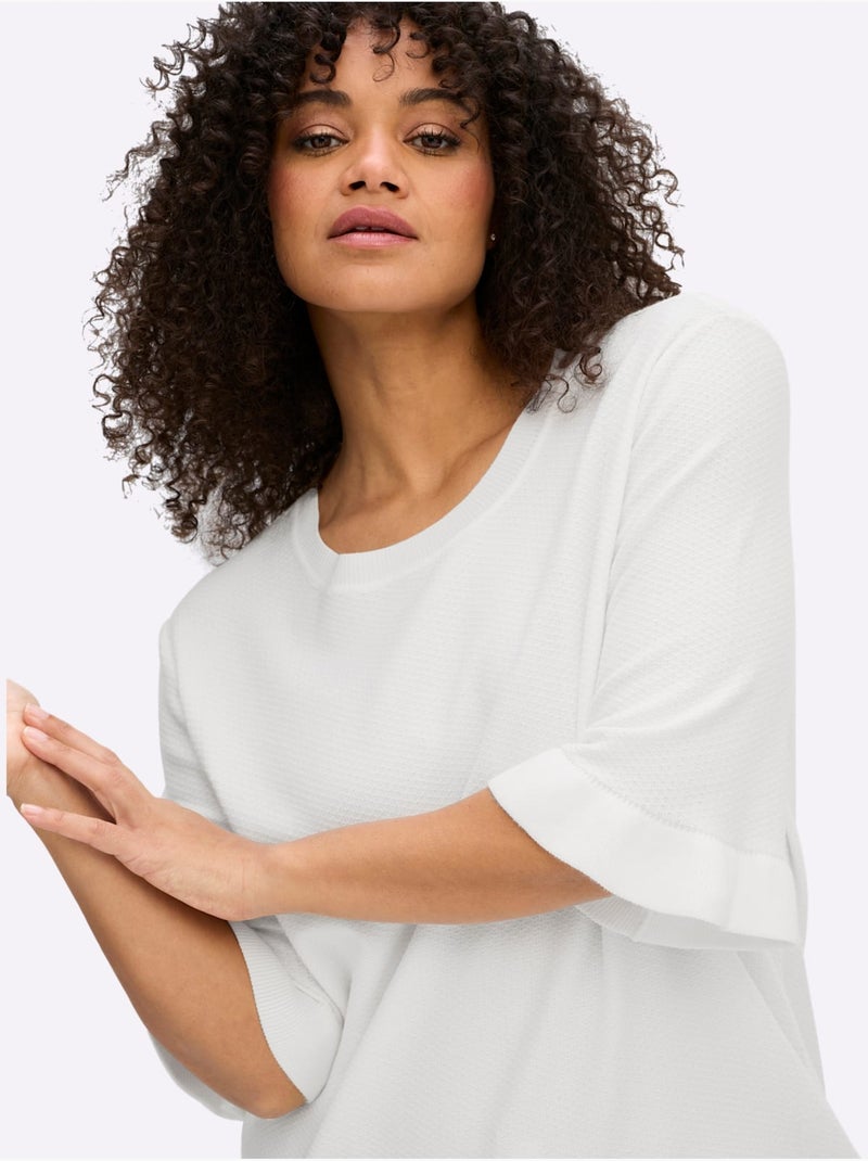 Pull Ajouré Tricot Ajouré - Taille Standard - Sheego Ecru - Kiabi