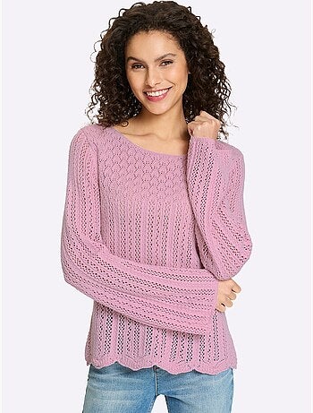 Pull Ajouré Tricot Estival Très Léger - Taille Standard - Helline