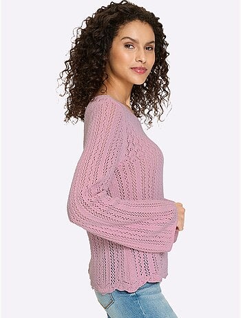 Pull Ajouré Tricot Estival Très Léger - Taille Standard - Helline
