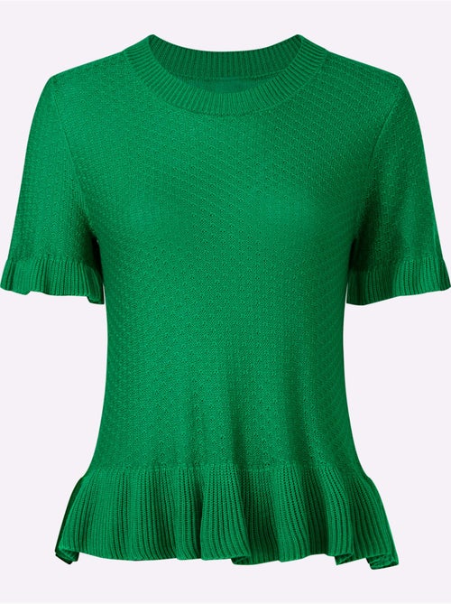 Pull Ajouré Volants Tendance - Taille Standard - helline - Kiabi