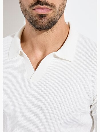 Pull ajusté col polo, manches longues - AFIBEL
