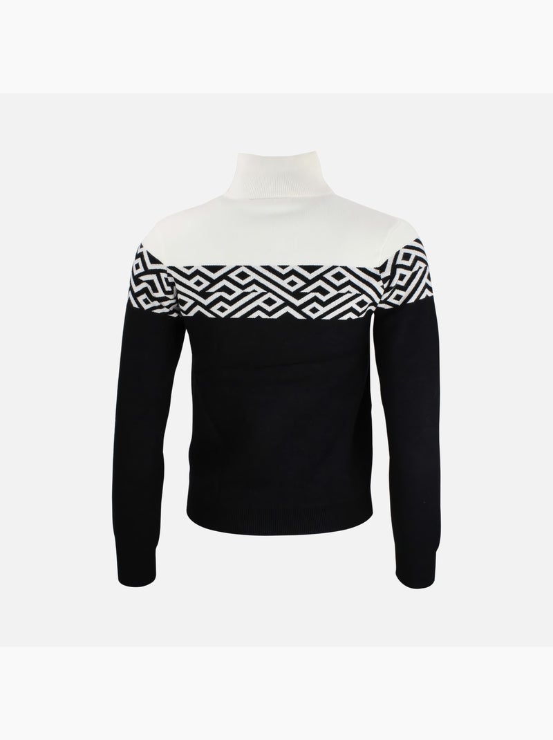 Pull   AKAR - PEAK MOUNTAIN Noir Ecru - Kiabi